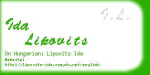 ida lipovits business card